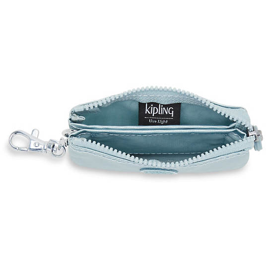 Kipling Creativity Mini Metallic Pouch Keychain Táska Aqua | HU 2099TC